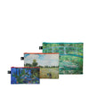 MUSEUM  Collection /CLAUDE MONET /Water Lilies,Wild Poppies,Japanese Footbridge   Recycled Zip Pockets/ZP.MO MUSEUM  Collection /CLAUDE MONET /Water Lilies,Wild Poppies,Japanese Footbridge   Recycled Zip Pockets/ZP.MO