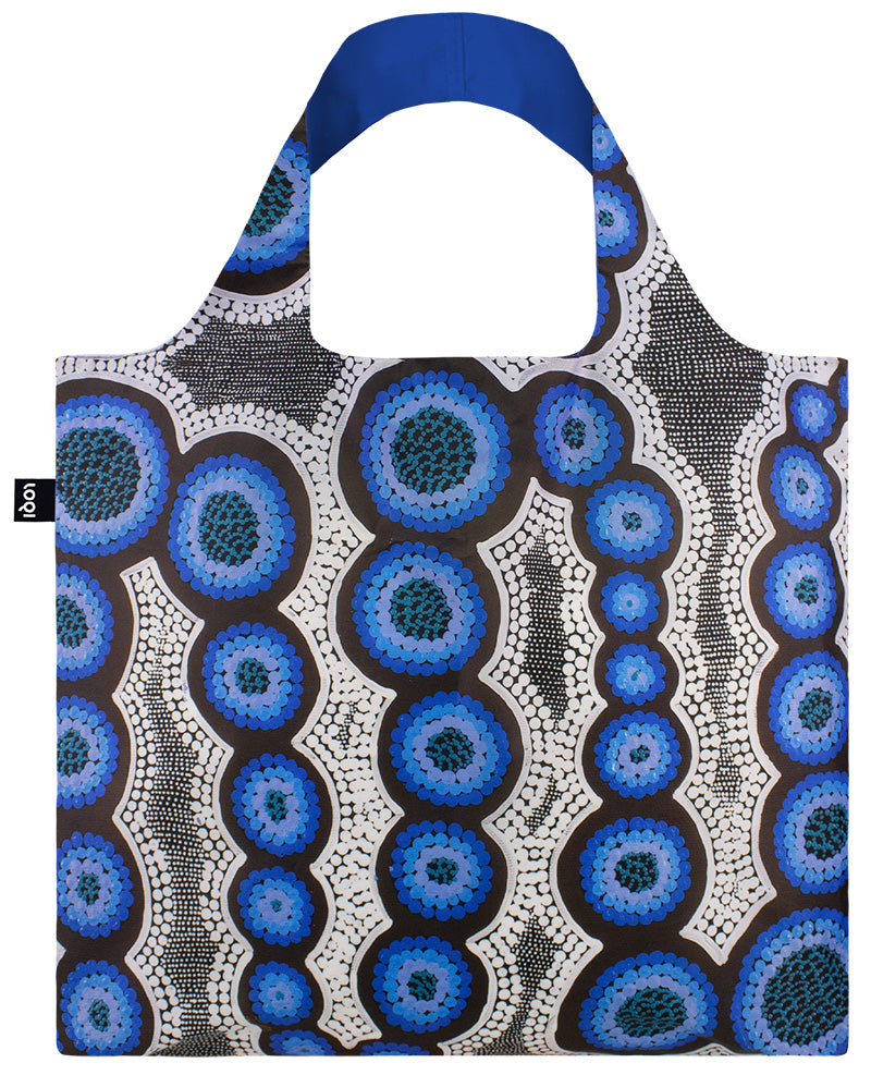 ARTIST Collection/KIRSTEN NANGALA EGAN /Water Dreaming Blue Recycled Bag/KE.WD