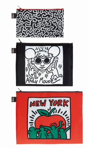MUSEUM Collection<br>Zip Pockets　Recycled<br>Keith Haring/New York<br>© Keith Haring Foundation.Licensed by Artestar New York<br>ZP.KH.NR