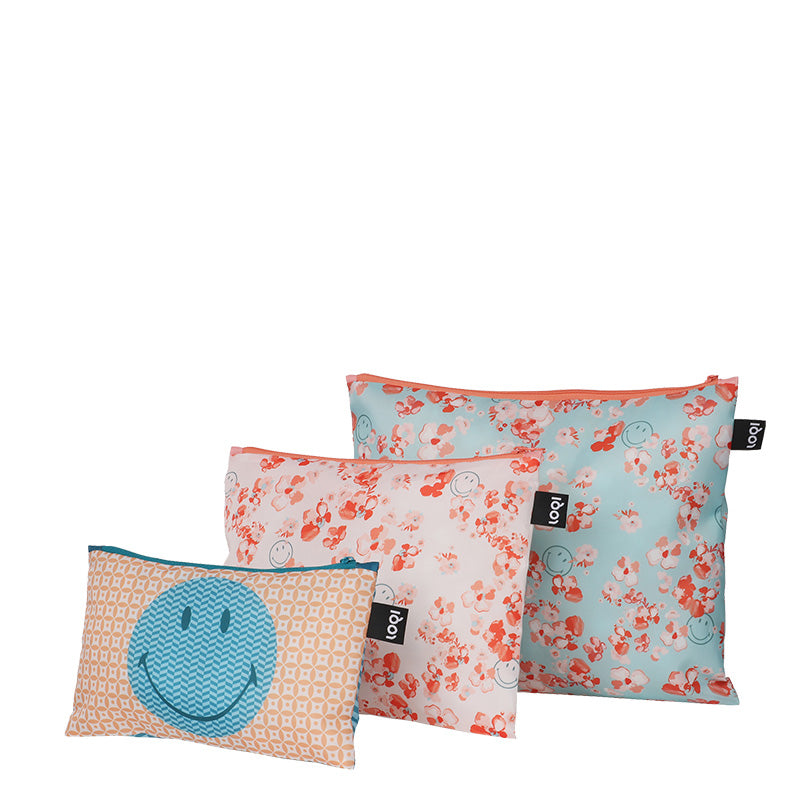 SMILEY Collection/Zip Pockets Recycled/SMILEY/ Blossom & Geometoric/ZP.SB.R