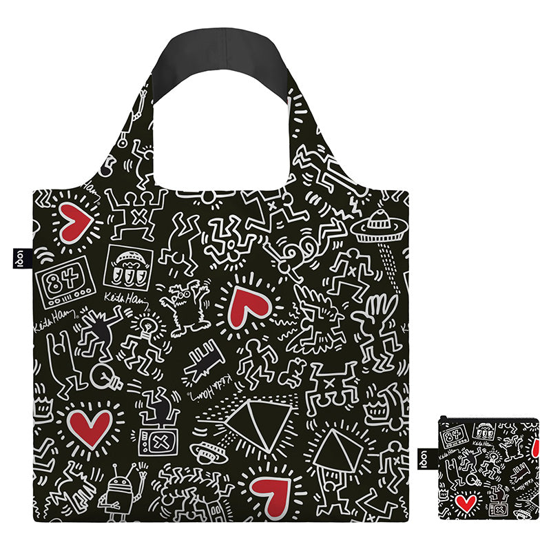 MUSEUM  Collection /KEITH HARING/Black Pattern  Recycled Bag/KH.BP