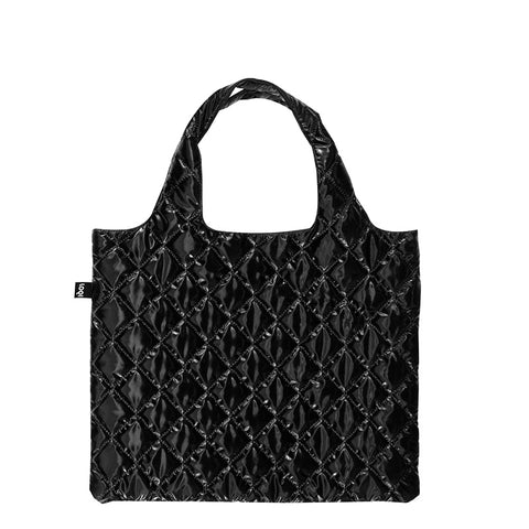 METALLIC Collection/ PUFFY / Metallic Black Medium Bag  /MM.PB.M