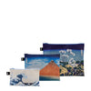 MUSEUM Collection/KATSUSHIKA HOKUSAI/Fuji from Gotenyama,Red Fuji,The Great Wave/Zip Pockets Recycled//ZP.HO