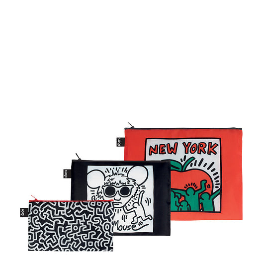 MUSEUM Collection/Zip Pockets　Recycled/Keith Haring /Untitled(New York),Andy Moue,Untitled/ZP.KH.NR