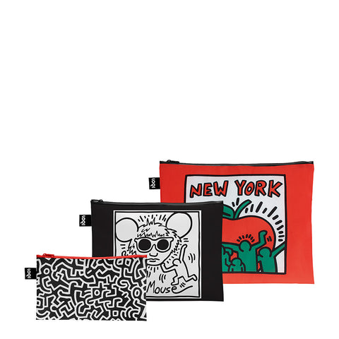 MUSEUM Collection/KEITH HARING/Untitled,Andy Mouse,New York/Zip Pockets Recycled/ZP.KH.NR