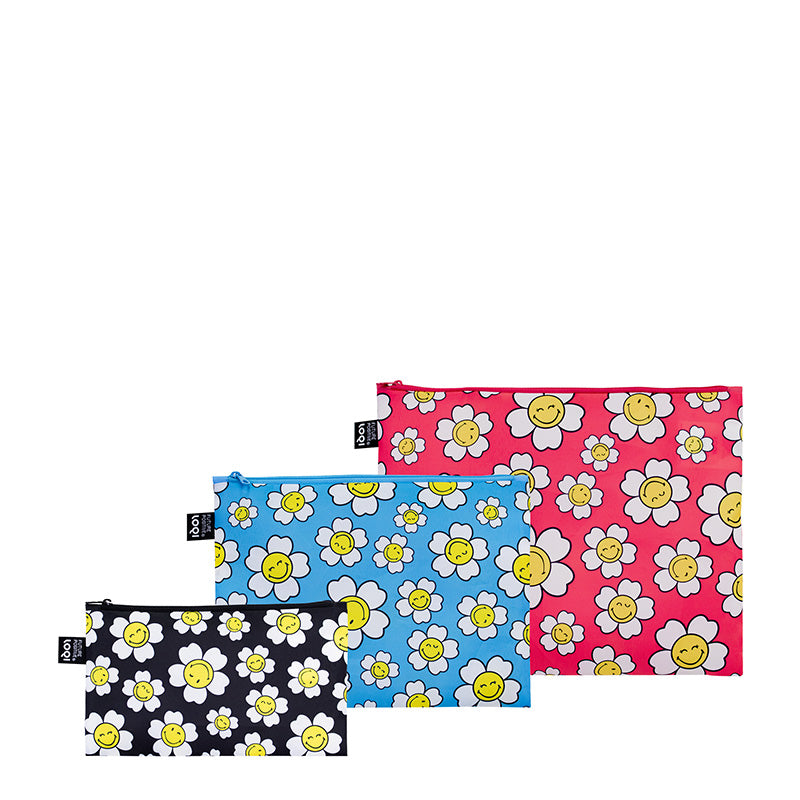 SMILEY  Collection /JP Flowers   Recycled Zip Pockets/ZP.SM.FLJ