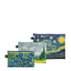 MUSEUM Collection/VINCENT VAN GOGH/The Starry Night,A Wheatfield With Cypresses,Irises  Zip Pockets Recycled/  ZP.VG