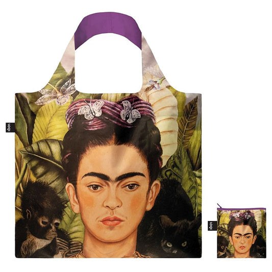 MUSEUM  Collection/FRIDA KAHLO /Self Portrait with Hummingbird   Recycled Bag/FK.SP.R