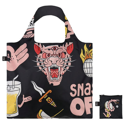 ARTISTS  Collection/SNASK /Tiger Snake Beer Black  Recycled Bag/SN.TB.R