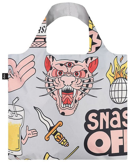 ARTISTS  Collection/SNASK /Tiger Snake Beer Gray  Recycled Bag/SN.TG.R