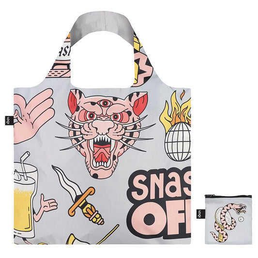 ARTISTS  Collection/SNASK /Tiger Snake Beer Gray  Recycled Bag/SN.TG.R