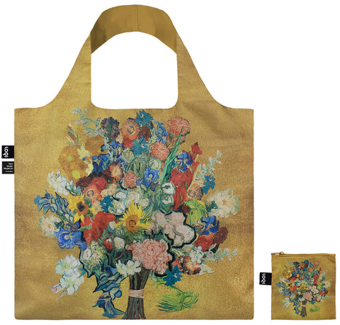 MUSEUM  Collection<br>VINCENT VAN GOGH  <br>VGM 50th Anniversary Bouquet/Flower Pattern,Gold Recycled Bag<br>VGM.AG