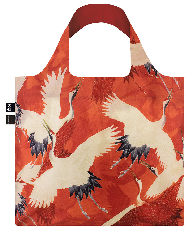 MUSEUM  Collection/ANONYMOUS /Woman's Haori with White and Red Cranes  Recycled Bag/WH.CR.R