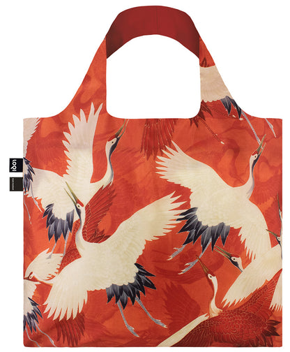 MUSEUM  Collection/ANONYMOUS /Woman's Haori with White and Red Cranes  Recycled Bag/WH.CR.R