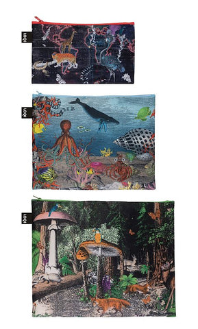 ARTISTS Collection<br>Zip Pockets<br>Kristjana S Williams Interiors/World Map<br>©Kristjana S Williams Interiors<br>ZP.KW.WM