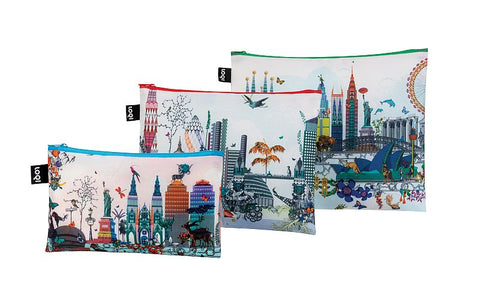 ARTISTS Collection<br>Zip Pockets<br>Kristjana S Williams Interiors/World Skyline<br>©Kristjana S Williams Interiors<br>ZP.KW.WS