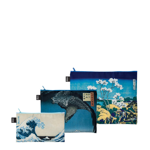 MUSEUM Collection/Zip Pockets Recycled/HOKUSAI & HIROSHIGE/ZP.MU.HR