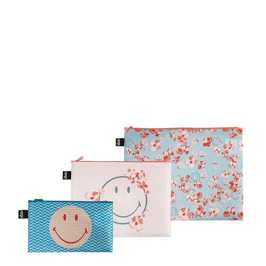 SMILEY Collection/Zip Pockets Recycled/SMILEY/ Blossom & Geometoric/ZP.SB.R